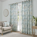 Dreams & Drapes Wisteria Floral Print Eyelet Lined Curtains