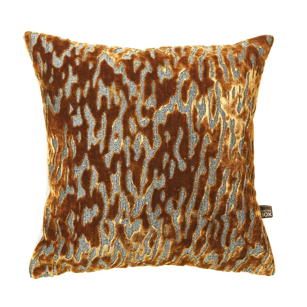 Scatter Box Tigris Cut Velvet Feather Filled Cushion