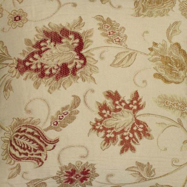 Paoletti Zurich Floral Chenille Jacquard Piped Cushion Cover