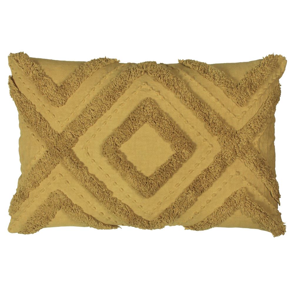 Furn Orson Geometric Tufted 100% Cotton Cushion Cover