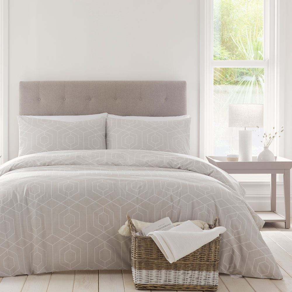 Drift Home Greenwich Geometric Print Eco-Friendly Duvet Cover Set