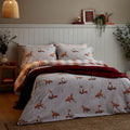 Catherine Lansfield Brushed Tartan Check Fox Reversible Duvet Cover Set