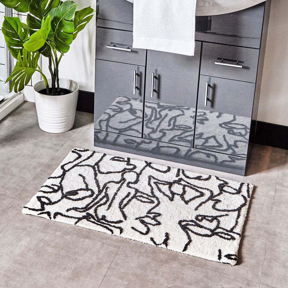 Furn Everybody Abstract 100% Cotton Bath Mat