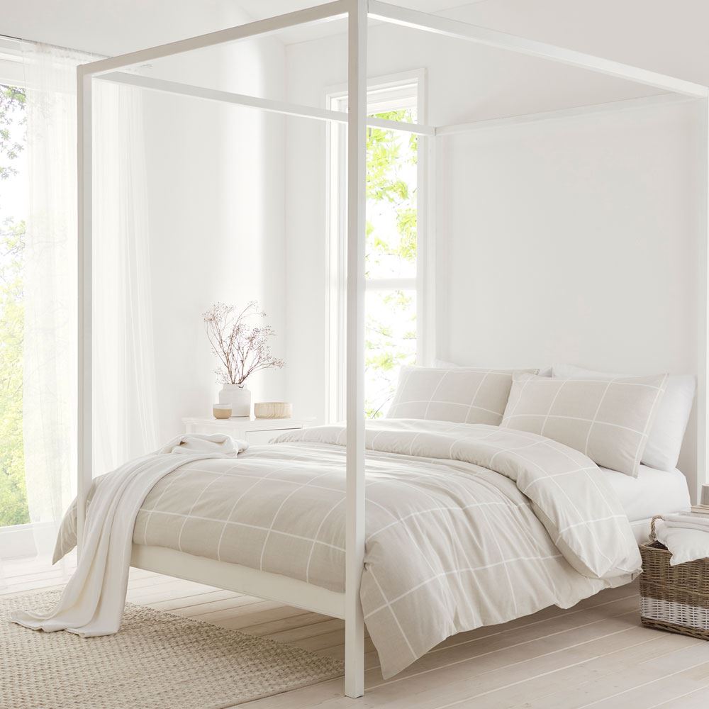 Drift Home Chiswick Windowpane Check Eco-Friendly Duvet Cover Set