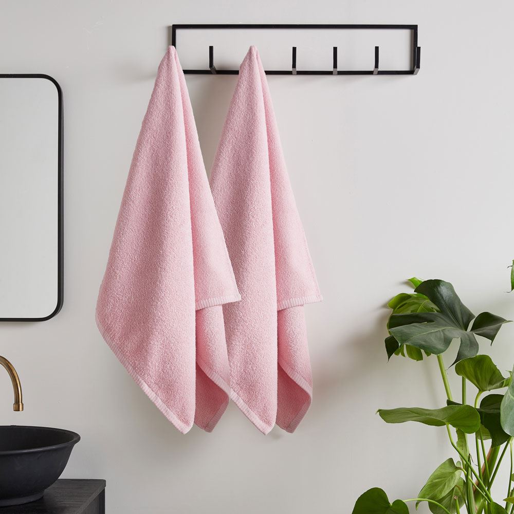 Catherine Lansfield Quick Dry 100% Cotton Bath Sheet, 2 Pack