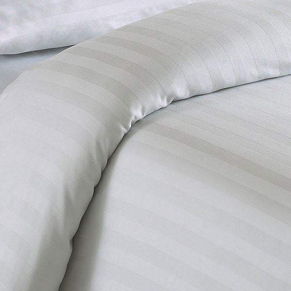 Linens Limited Blenheim Satin Stripe 100% Cotton 200 Thread Count Duvet Cover & Pillow Case Set
