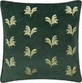Paoletti Guilded Palms Embroidered Velvet Piped Edge Cushion Cover