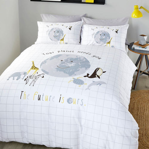 Appletree Kids Future 100% Cotton Reversible Duvet Cover Set