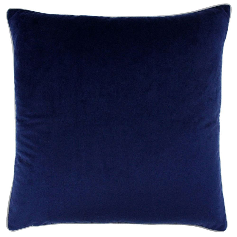 Riva Paoletti Meridian Faux Velvet Piped Cushion Cover
