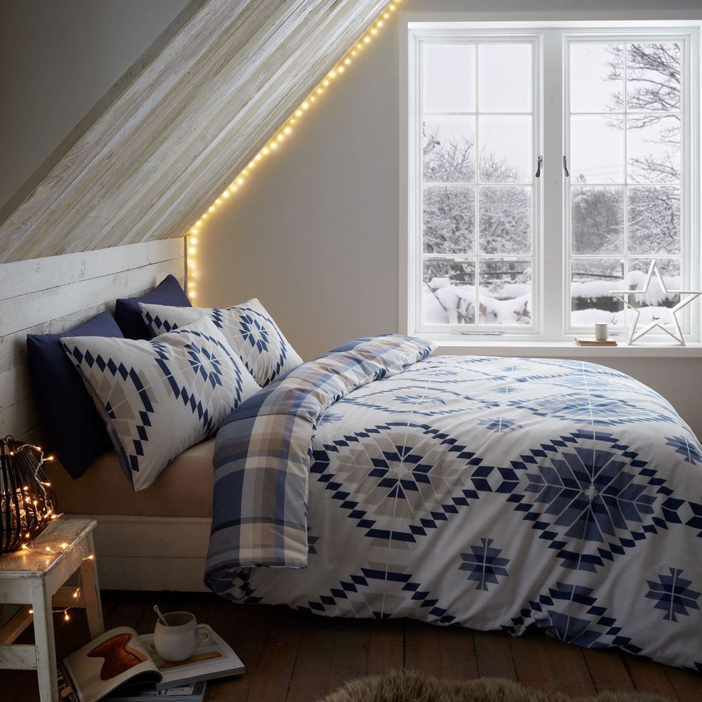 Catherine Lansfield Navajo Geometric Easy Care Duvet Cover Set