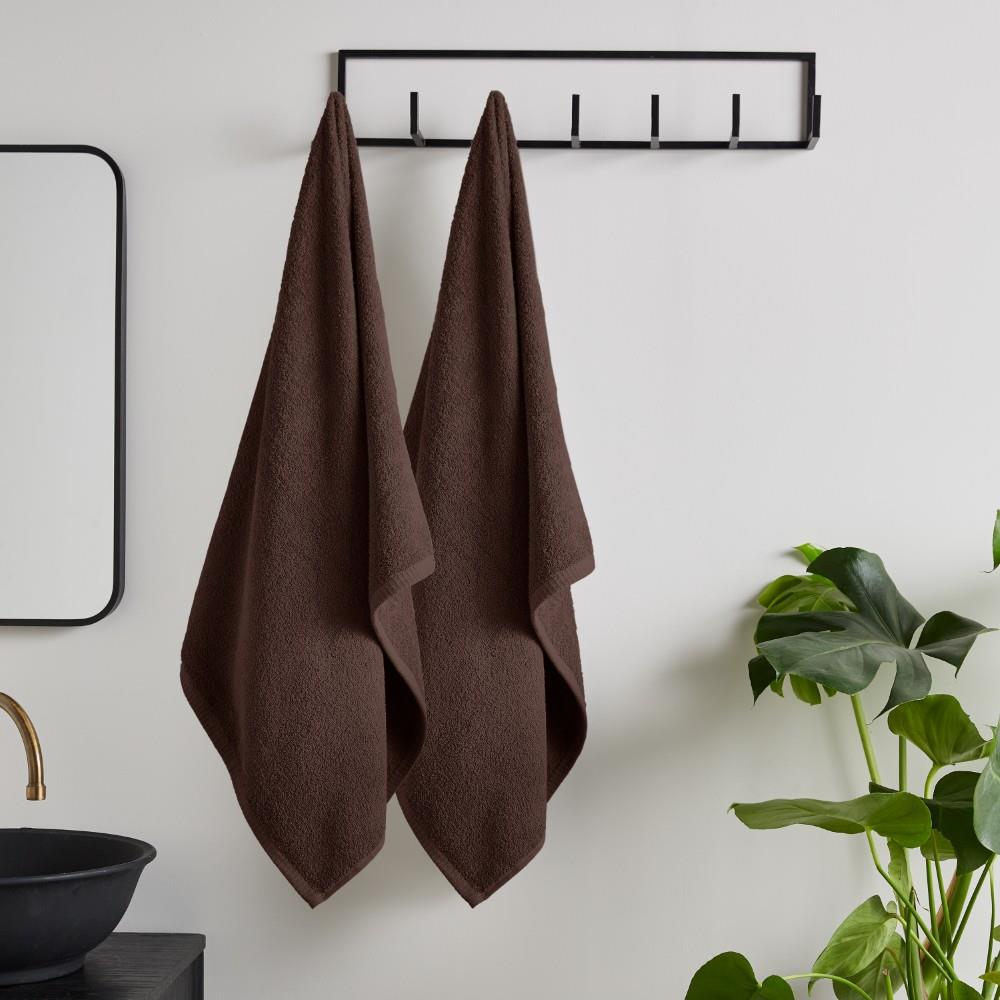 Catherine Lansfield Quick Dry 100% Cotton Bath Sheet, 2 Pack