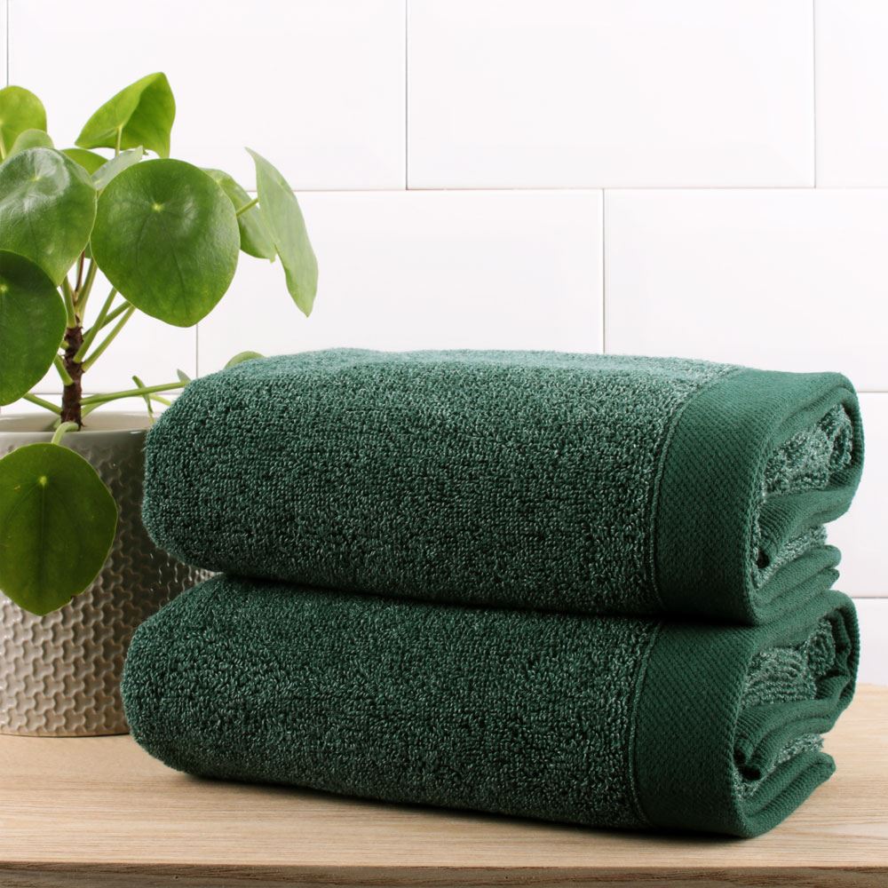Drift Home Abode Eco-Friendly Cotton Rich 600gsm Hand Towel, 2 Pack