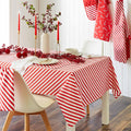 Catherine Lansfield Christmas Candy Cane 100% Cotton Tablecloth