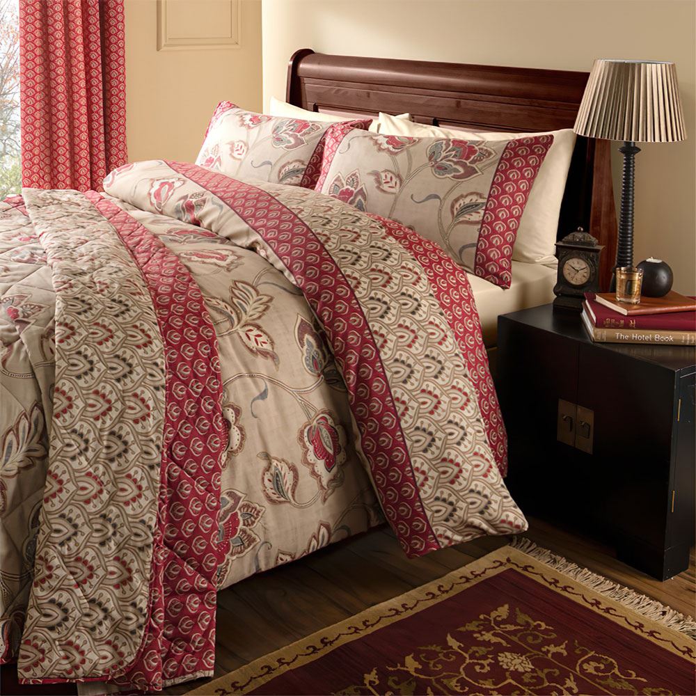 Catherine Lansfield Kashmir 200 Thread Count Cotton Rich Percale Duvet Cover Set, Multi