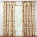Emma Barclay Harmony Floral Print 100% Cotton Pencil Pleat Lined Curtains, Cream, 66 x 72 Inch