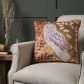 Dreams & Drapes Lodge Enchanted Woodland Print Velvet Piped Edge Cushion Cover