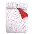 Catherine Lansfield Christmas Candy Cane Reversible Duvet Cover Set