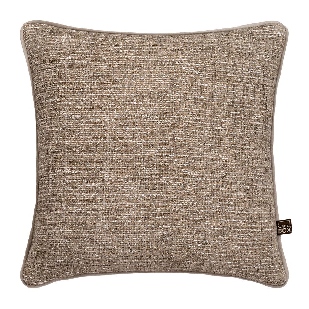 Scatter Box Beckett Textured Woven Jacquard Feather Filled Piped Edge Cushion