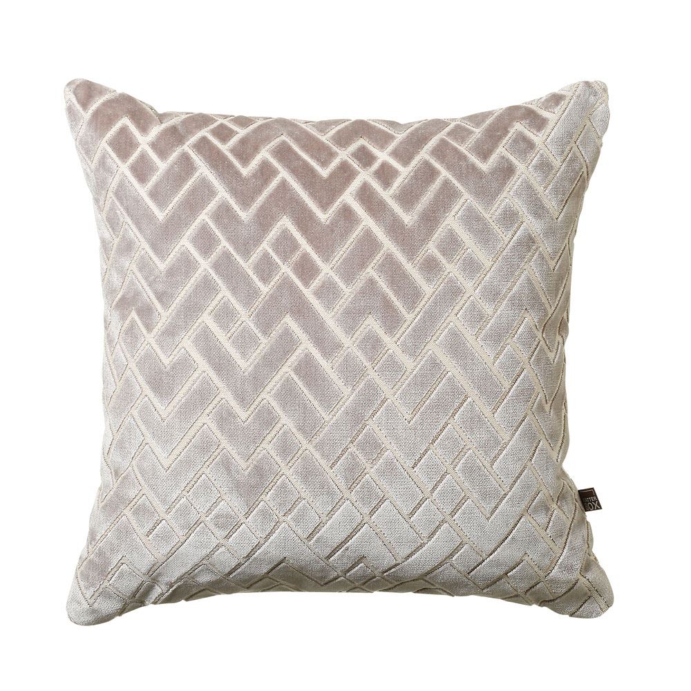 Scatter Box Fracture Cut Velvet Feather Filled Cushion