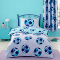 Catherine Lansfield Tie Dye Football Reversible Single Duvet Cover Set with Pillowcase Lilac