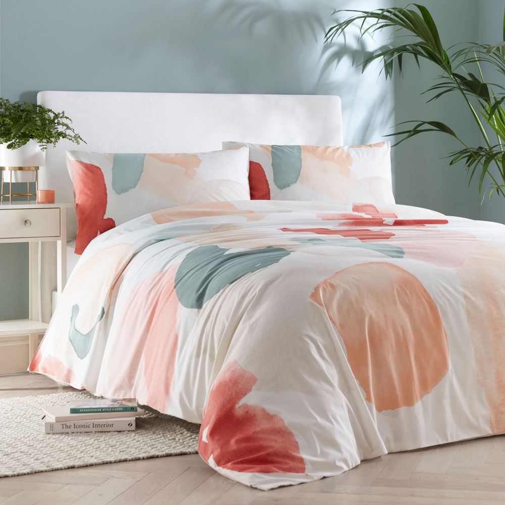 Drift Forward Splash Watercolour Print Reversible Eco-Friendly Duvet Cover Set