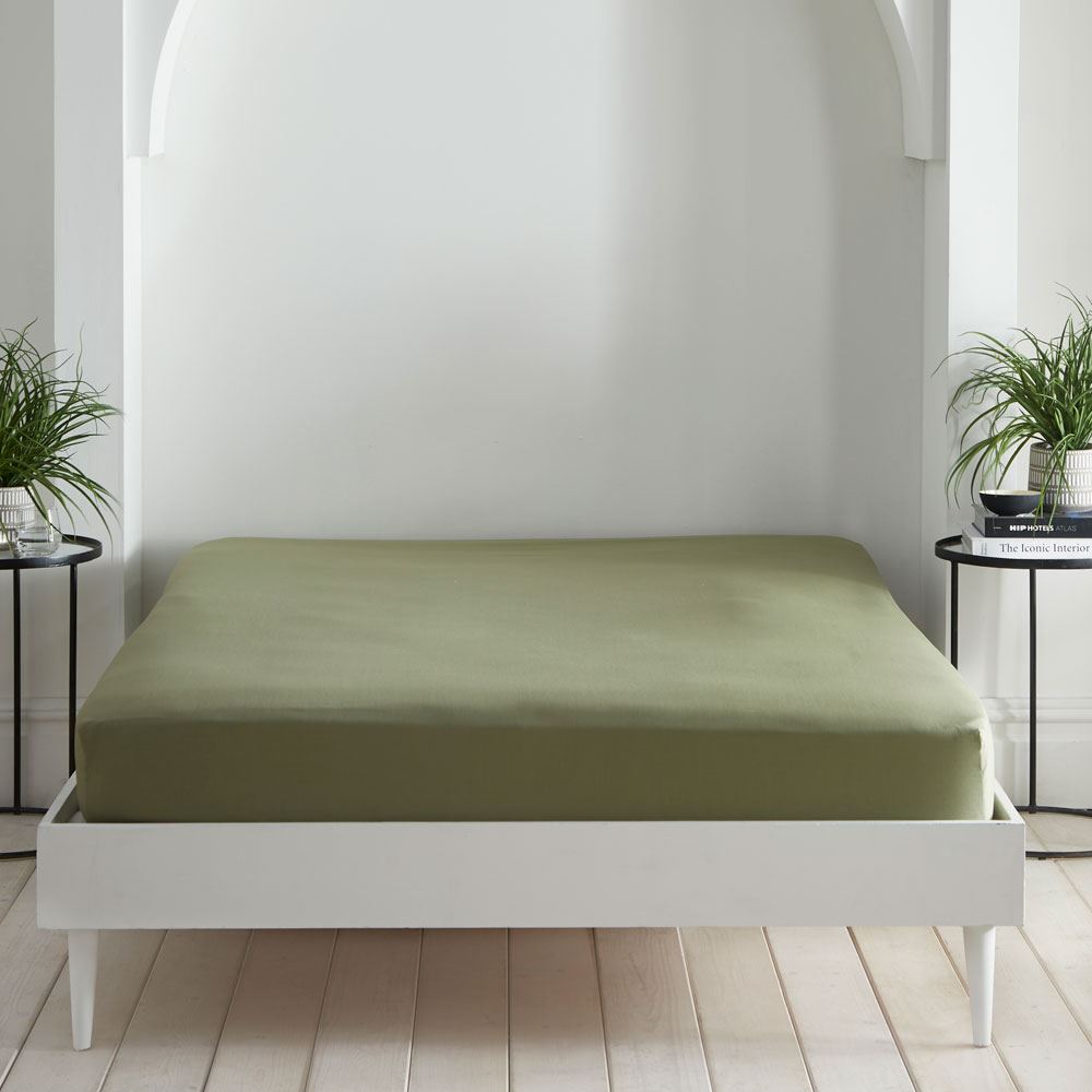 Appletree Cassia 180 Thread Count 100% Cotton Percale Fitted Sheet