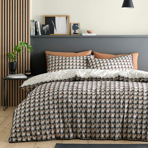 Appletree Hygge Jett Geometric 100% Cotton Duvet Cover Set
