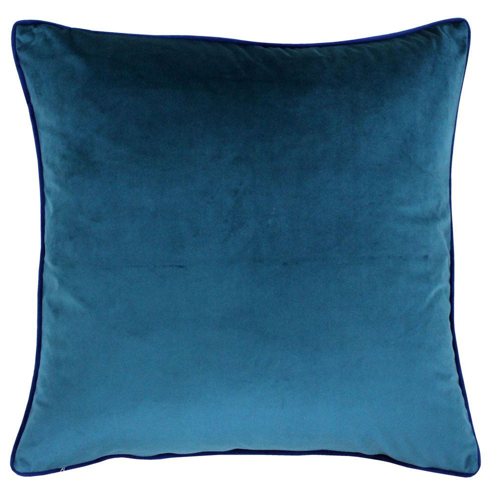 Riva Paoletti Meridian Faux Velvet Piped Cushion Cover