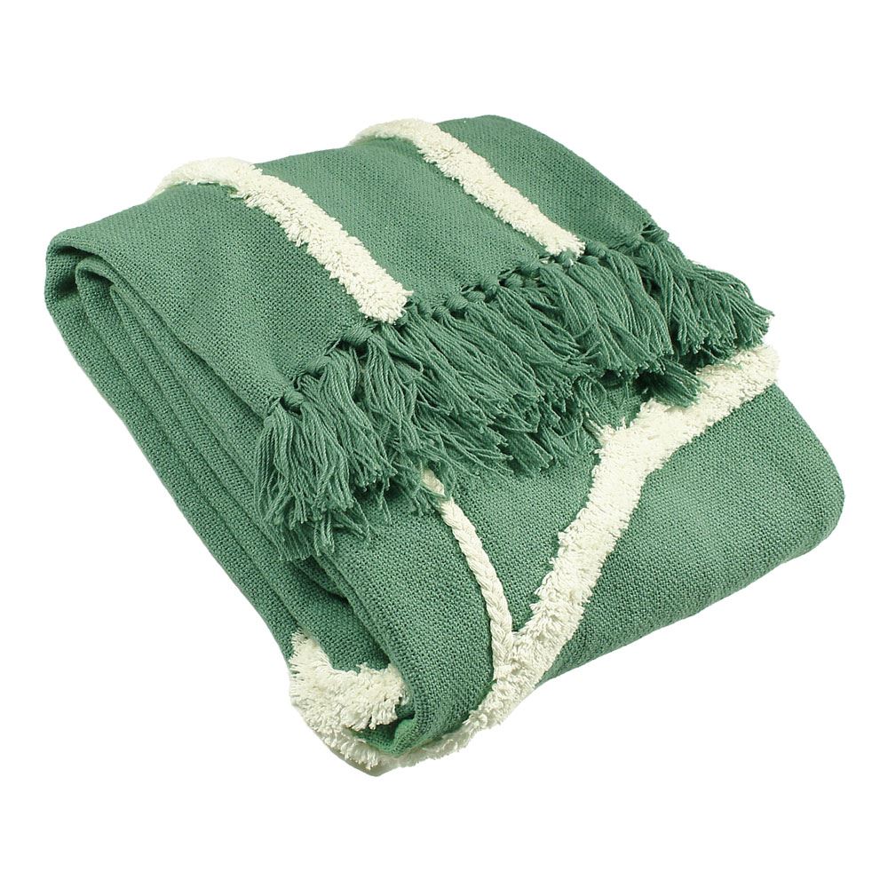 Furn Rainbow Tufted 100% Cotton Tasslelled Throw
