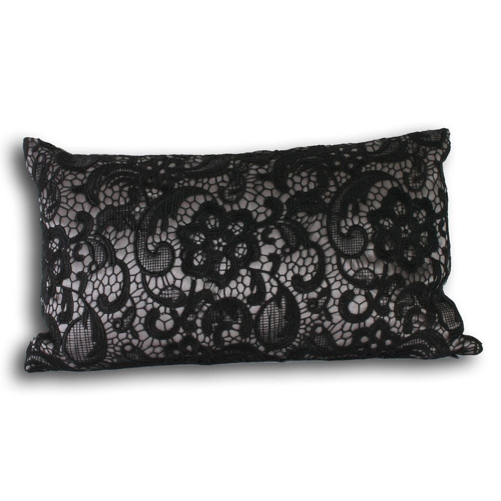 Riva Home Macrame Embrodered Lace Pattern Cushion Cover