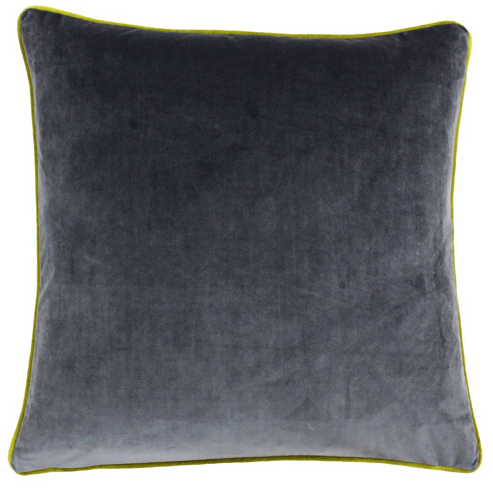 Riva Paoletti Meridian Faux Velvet Piped Cushion Cover