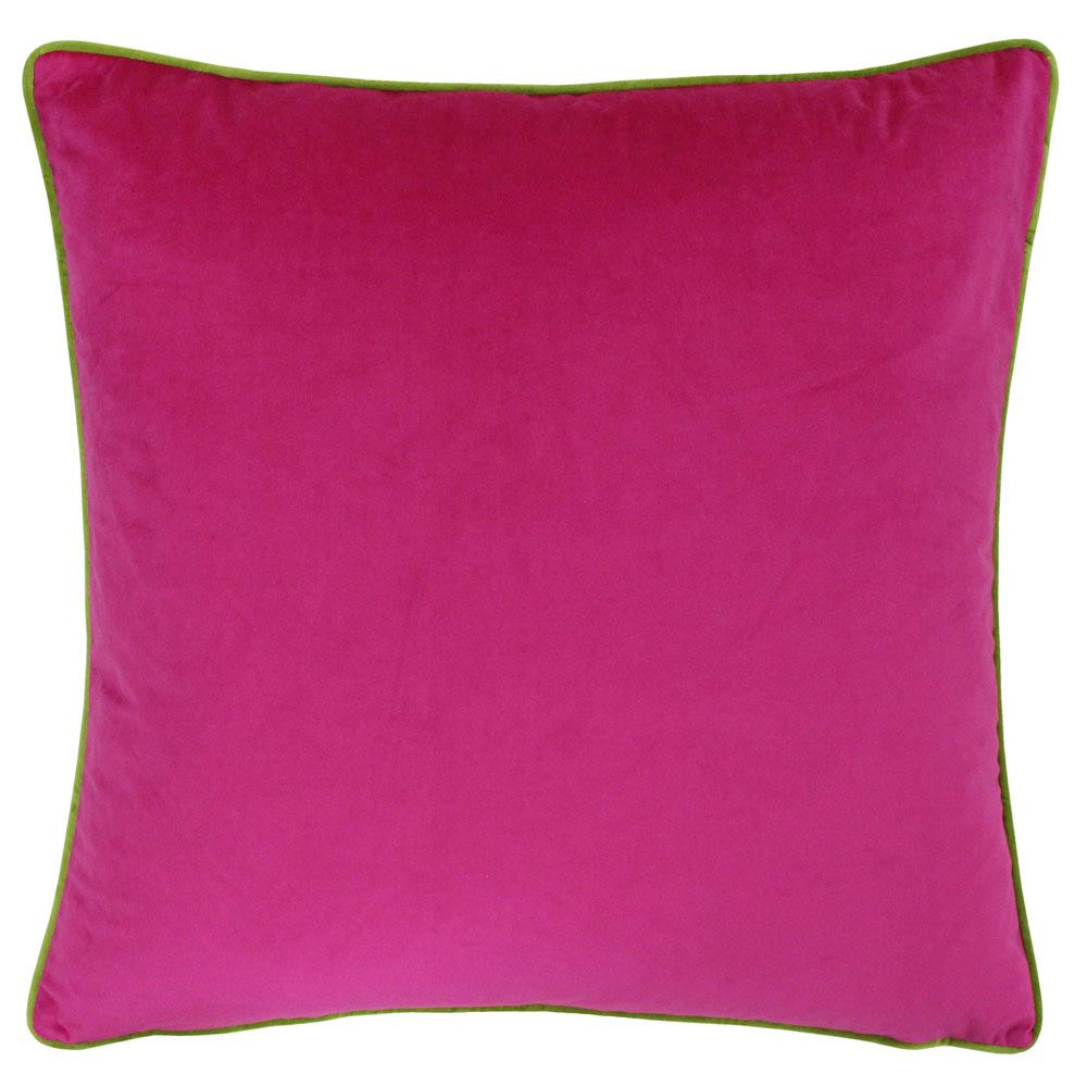 Riva Paoletti Meridian Faux Velvet Piped Cushion Cover