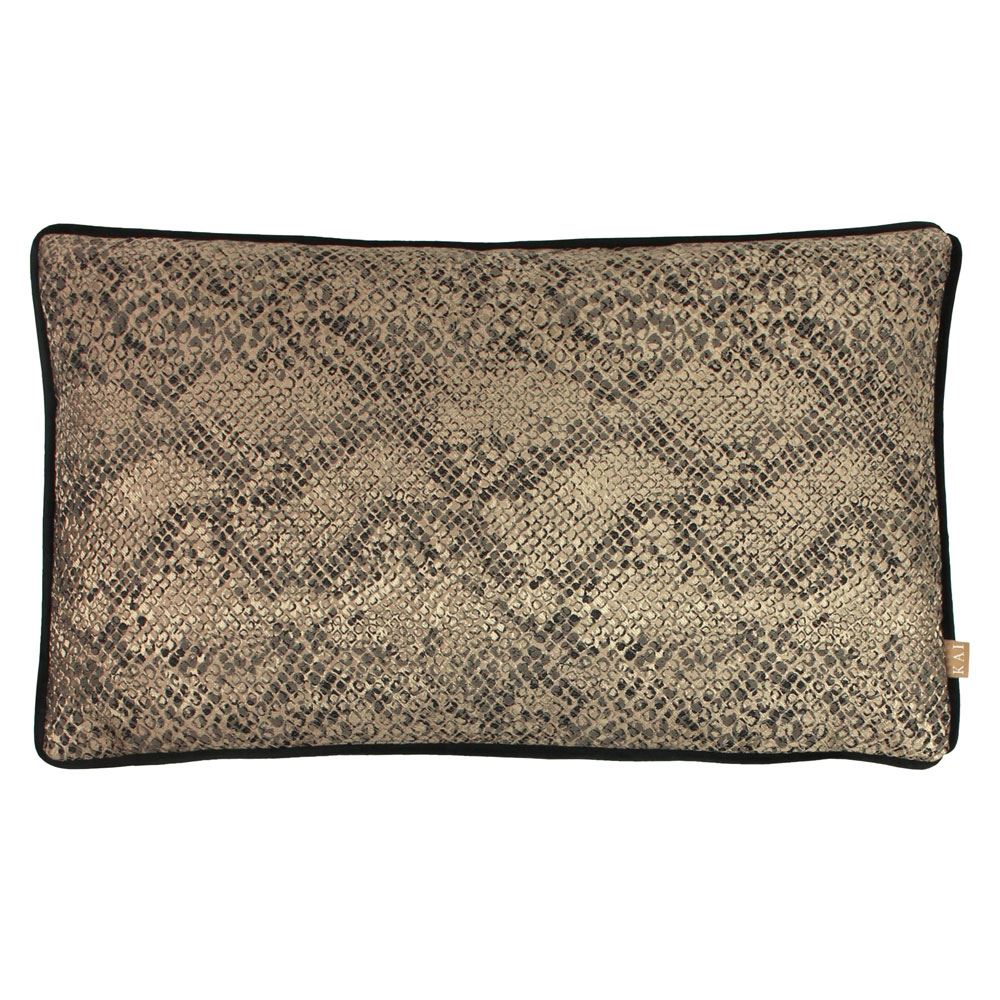 Kai Viper Snake Skin Print Piped Edge Cushion Cover