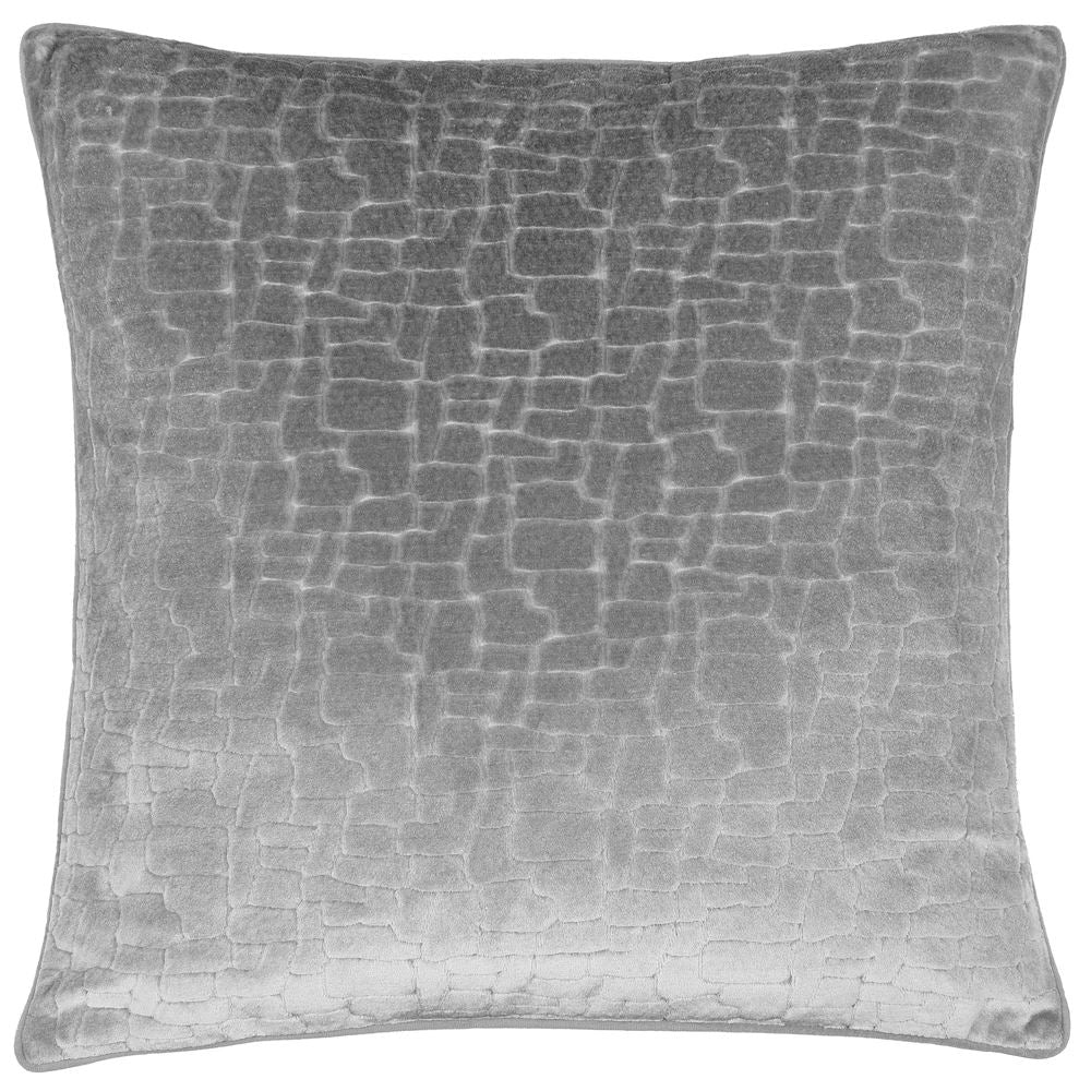 Paoletti Bloomsbury Geometric Cut Velvet Piped Edge Cushion Cover