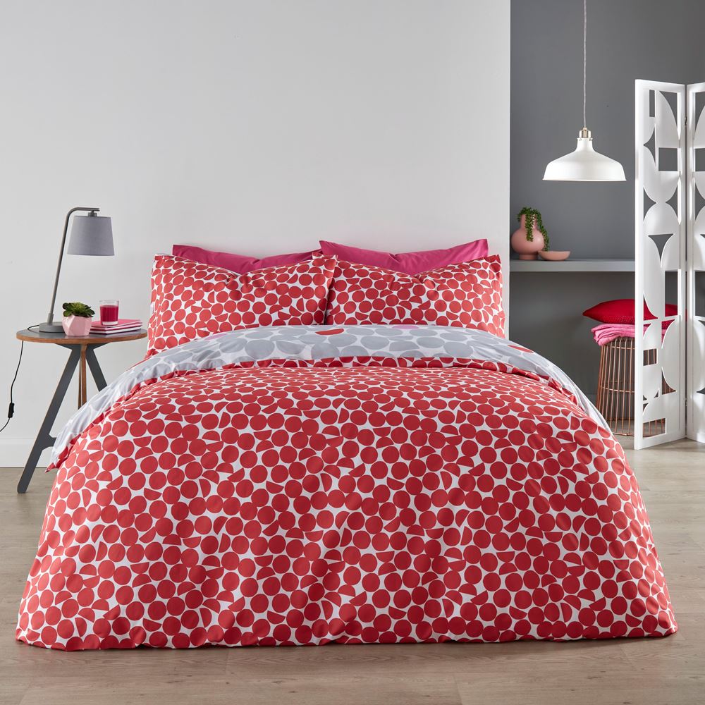 Fusion Ingo Geometric Print Easy Care Reversible Duvet Cover Set