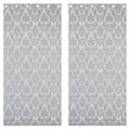 Catherine Lansfield Damask Jacquard Embellished Lined Eyelet Curtains