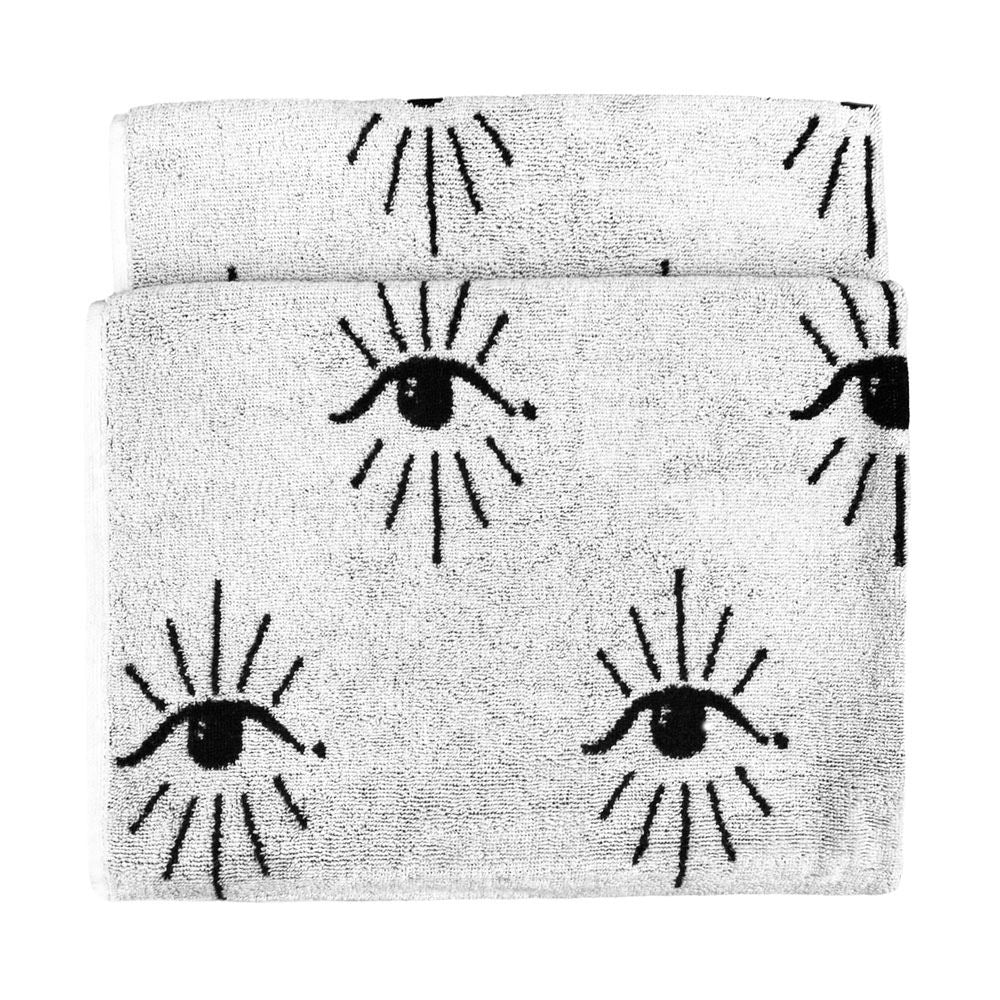 Furn Theia Mystical Abstract Eyes Jacquard 100% Cotton Bath Towel