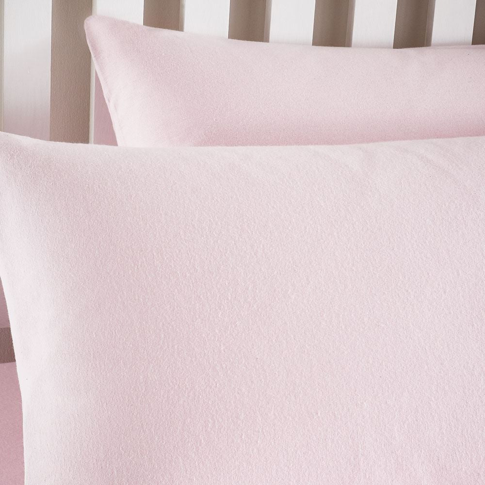 Catherine Lansfield Plain Dyed 100% Brushed Cotton Flannelette Housewife Pillow Cases