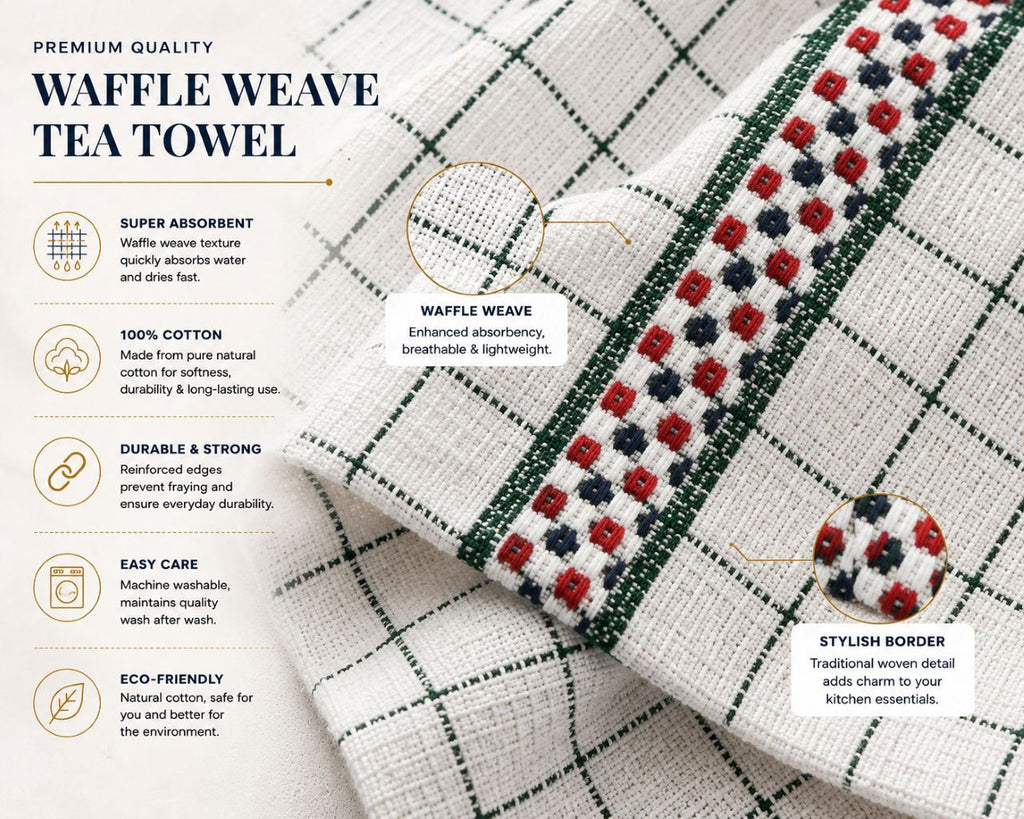 Night Zone Pack of 2 Hawai Tea Towels 100% Cotton