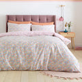 Catherine Lansfield Darcy Floral Reversible Single Duvet Cover Set with Pillowcase Pink