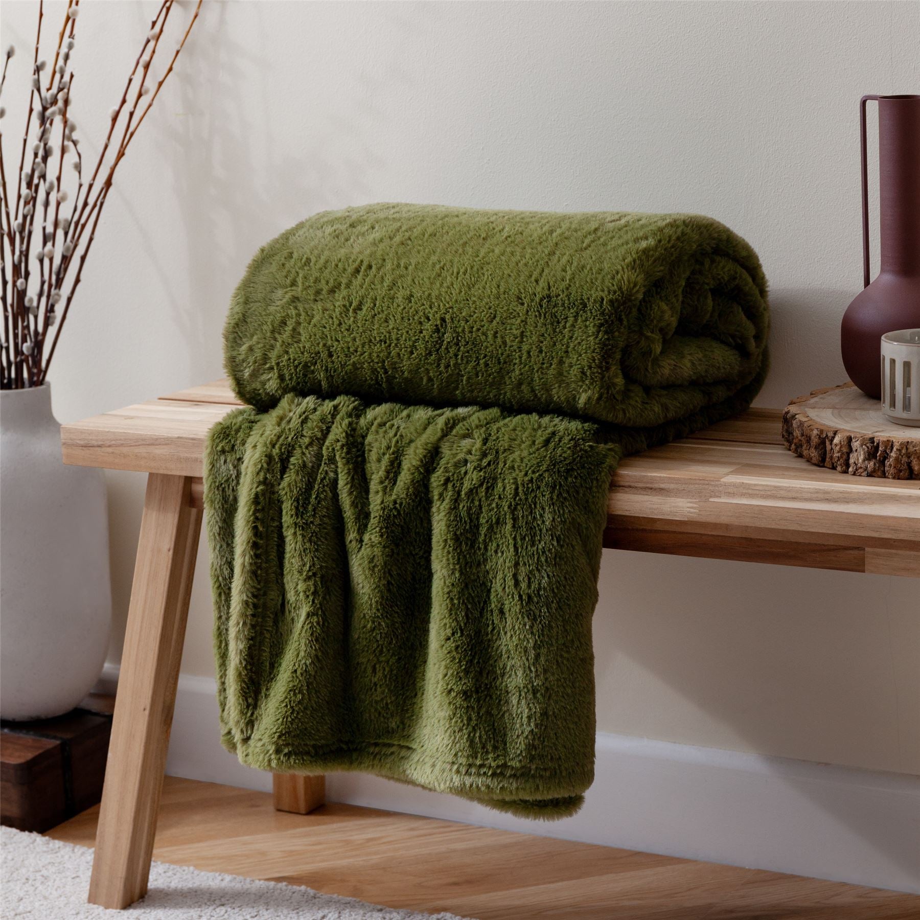 Furn Kallu Super Soft Cosy Faux Fur Throw
