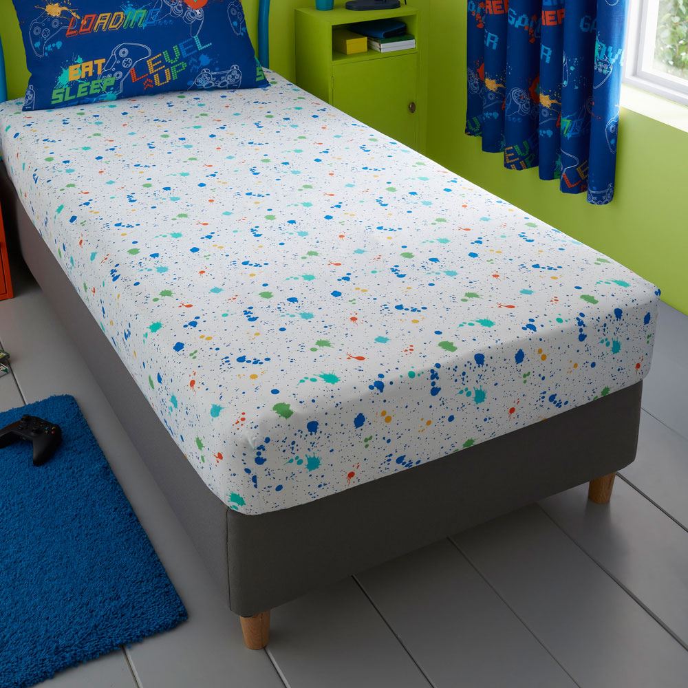 Bedlam Kids Game Glow In The Dark Print Fitted Sheet