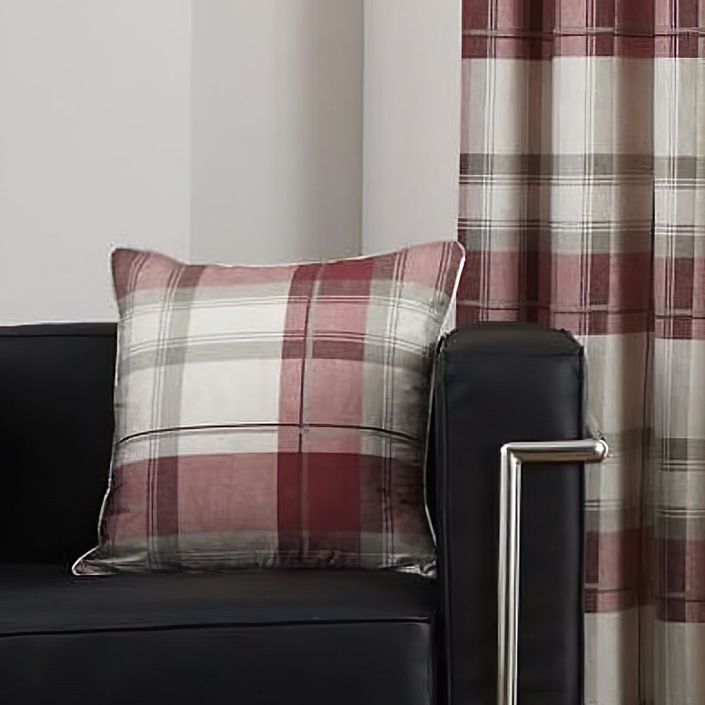 Fusion Balmoral Check 100% Cotton Filled Cushion, 43 x 43 Cm