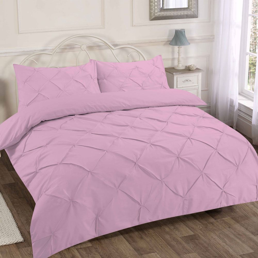 Night Zone Alexander Diamond Pintuck Duvet Cover Set
