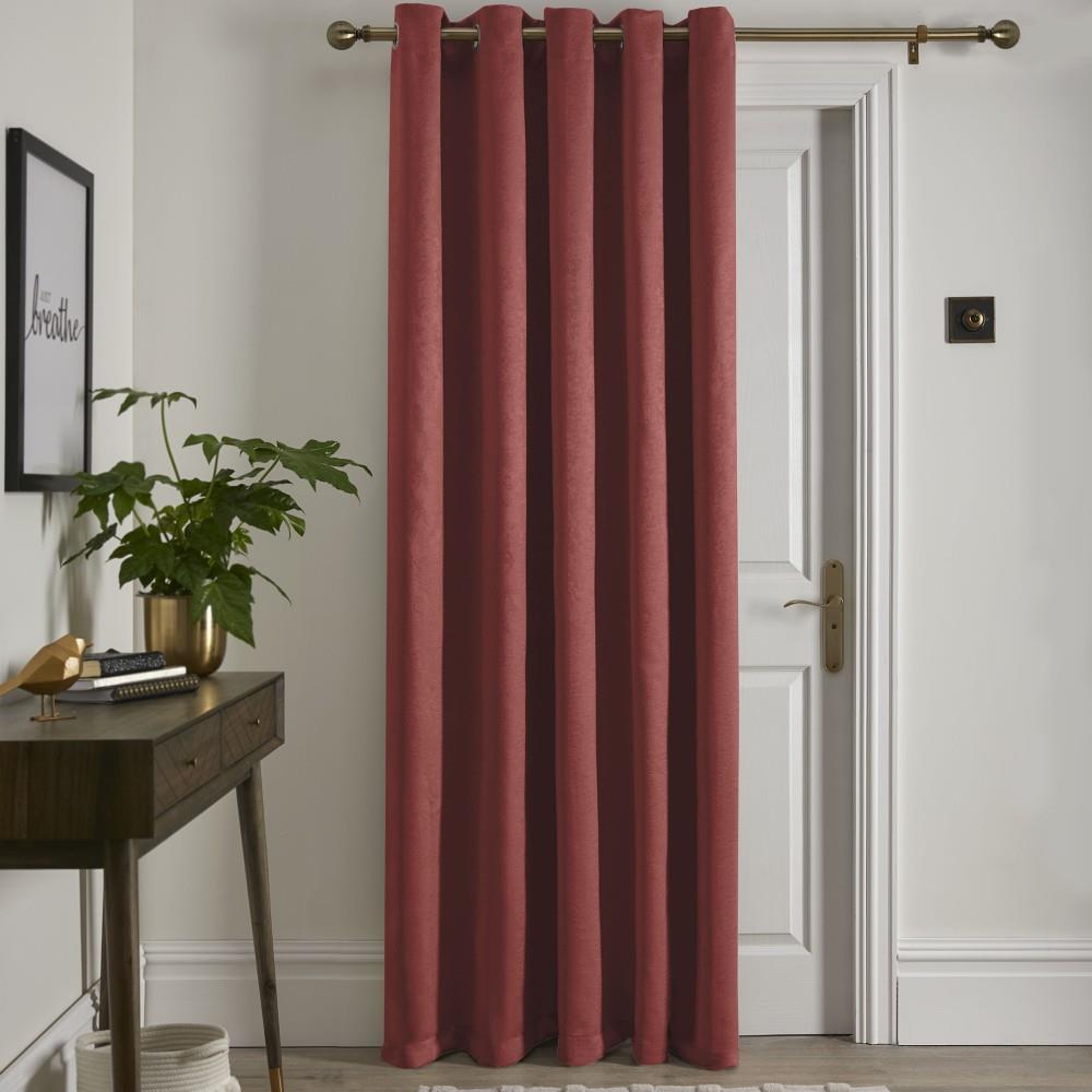 Fusion Strata Woven Thermal Eyelet Door Curtain