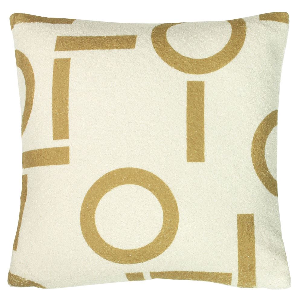 Furn Shearling Circa Geometric Sheared Fleece Cushion Cover