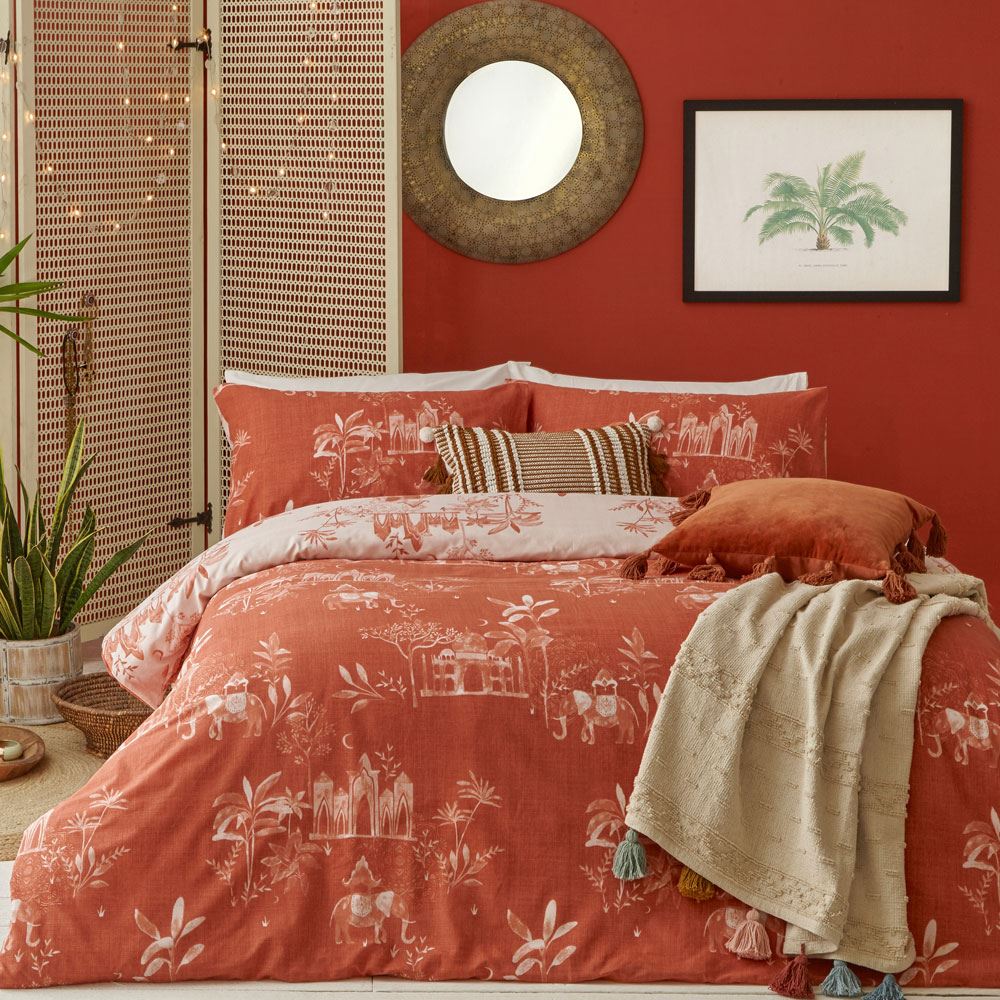 Furn Jaipur Print Reversible Duvet Cover Set