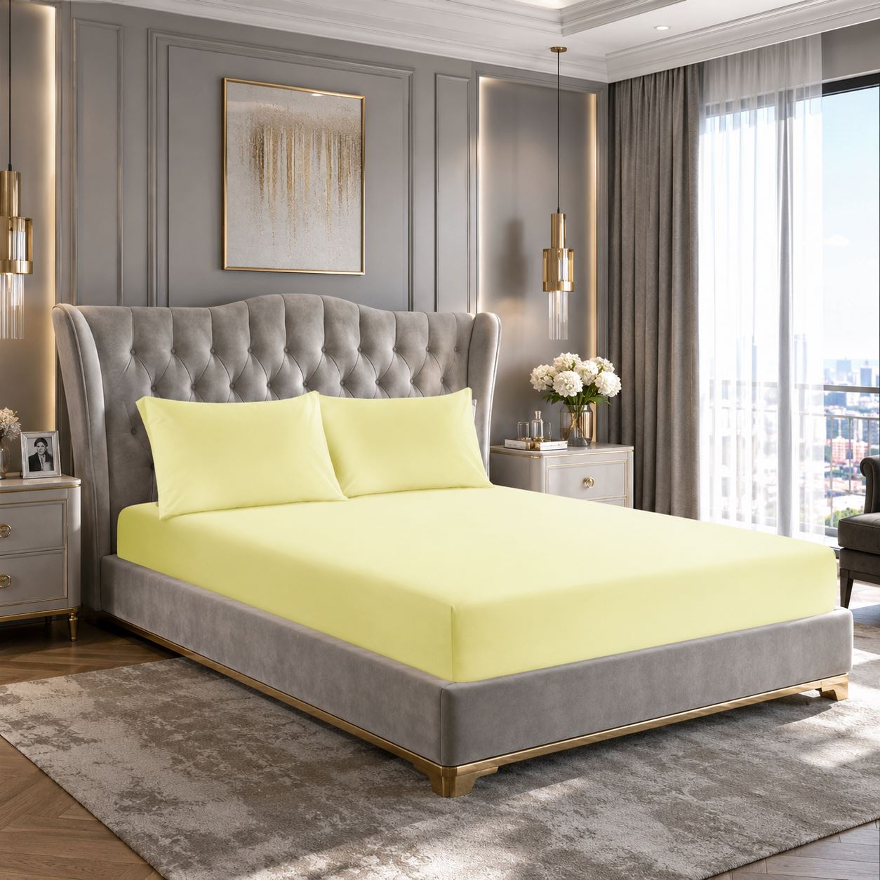 Night Zone Easy-care extra deep fitted sheets