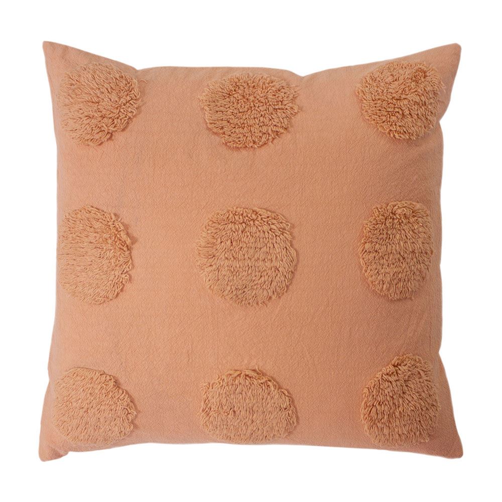Linen House Haze Chenille Tufted Polka Dot 100% Cotton Cushion Cover