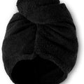 Catherine Lansfield Quick Dry Cotton Turbie Head Wrap Towel Pair Black